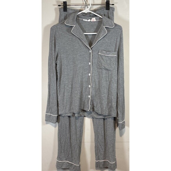 Shabby Chic Other - Shabby Chic Pajama Set‎ Small Gray Long Sleeve Button Down Modal Loungewear